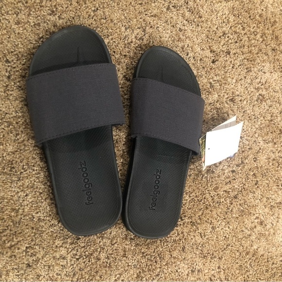 Feelgoodz /NWT/ Woman’s/Easy Day Slides Color: Charcoal /Size S / 6.5-7.5 - Picture 5 of 9
